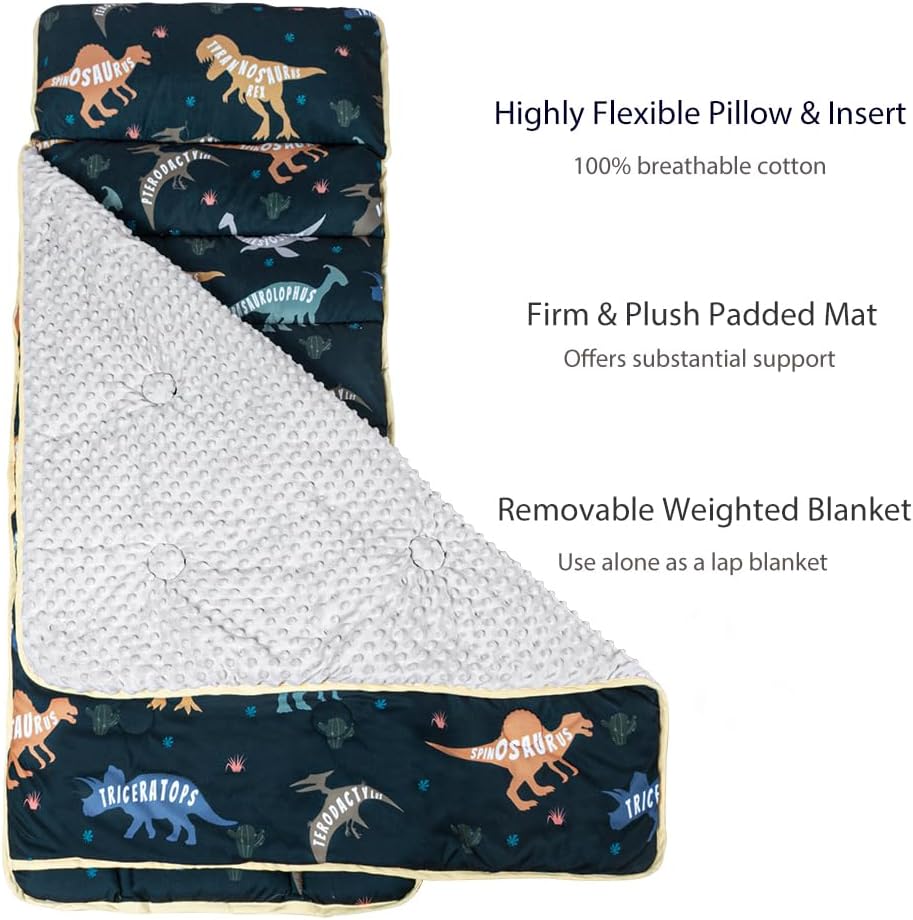 PRIMLECT Regular Nap Mat - Blue Dinosaur