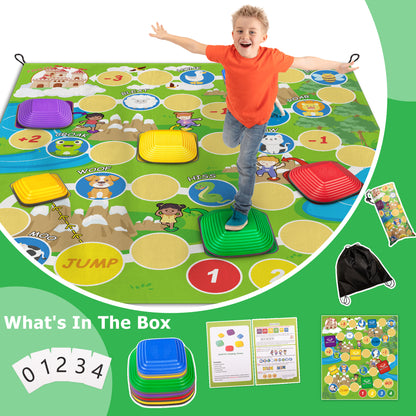 PRIMLECT Stepping Stones & Hopscotch Game Set