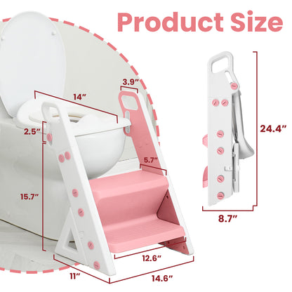 Primlect 2 in 1 Potty Training Toilet-Pale Pink