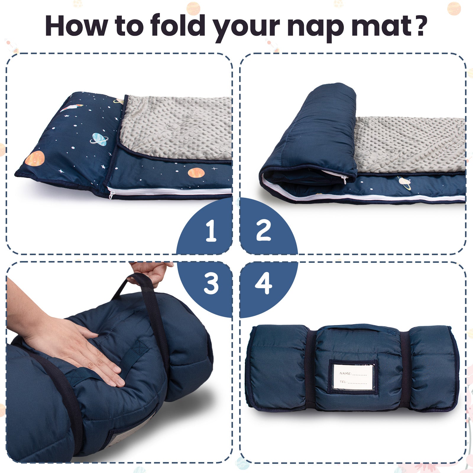 Primlect Detachable Blanket Nap Mat - Black Space