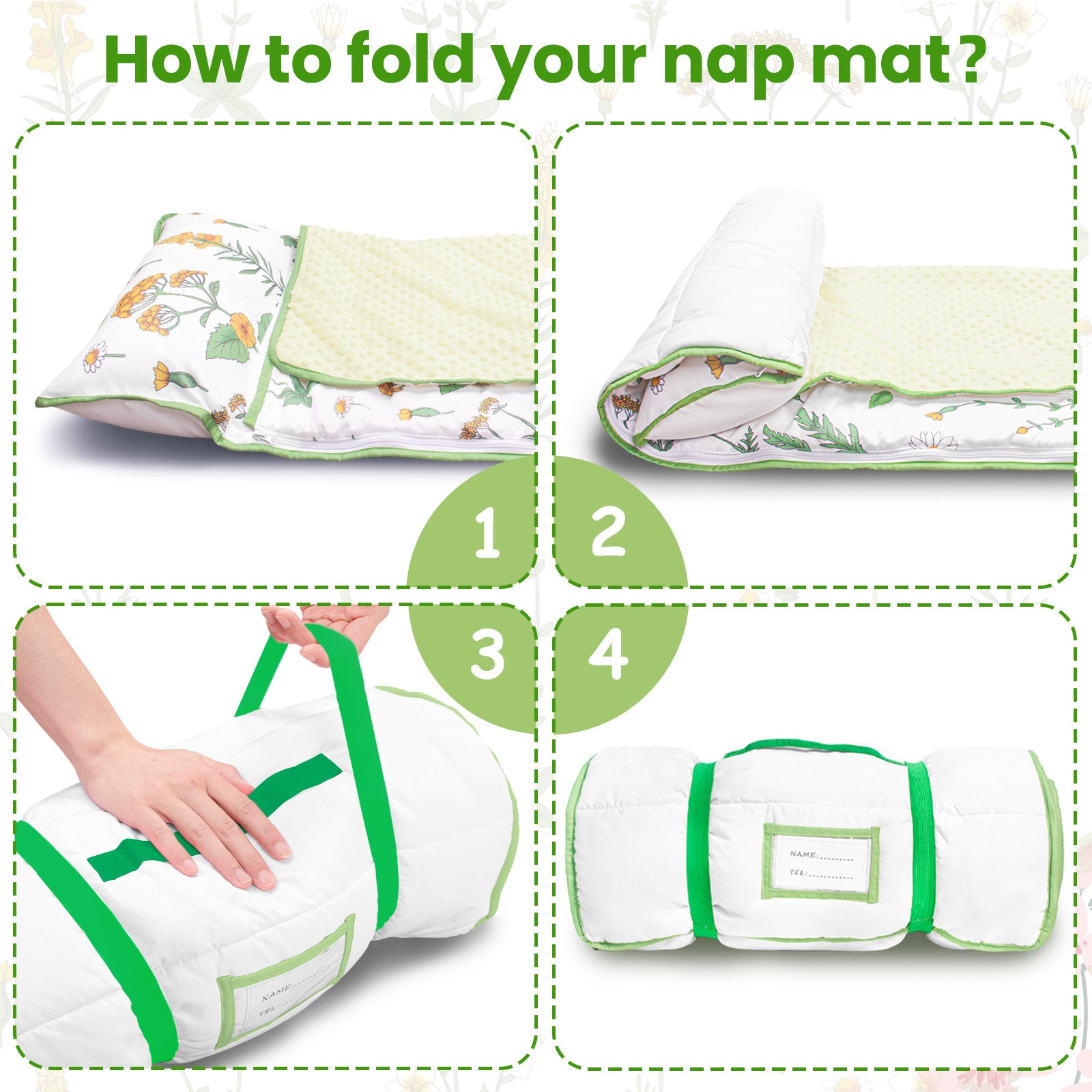 Primlect Detachable Blanket Nap Mat - White Grass