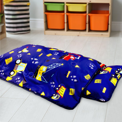 PRIMLECT Nap Mat with removable Blanket - Blue Car