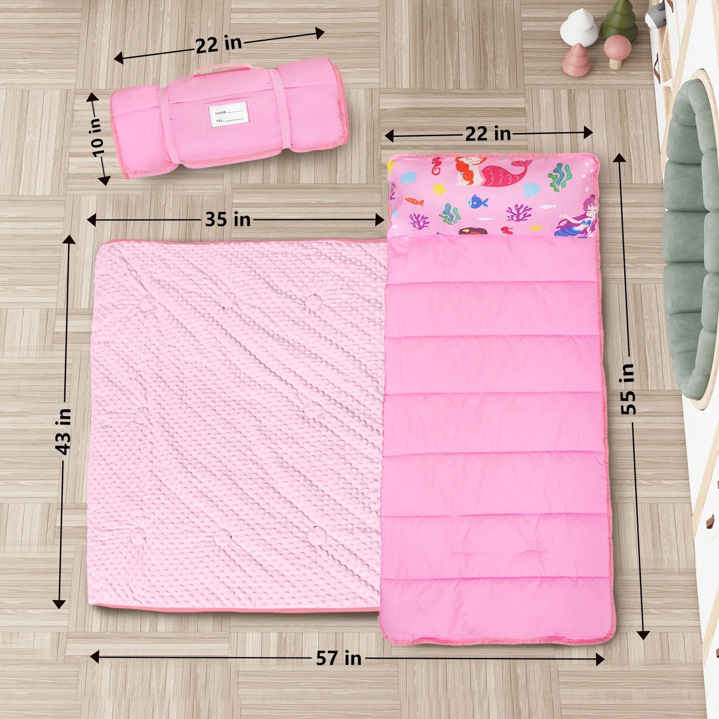 PRIMLECT Extra Large Nap Mat  - Mermaid