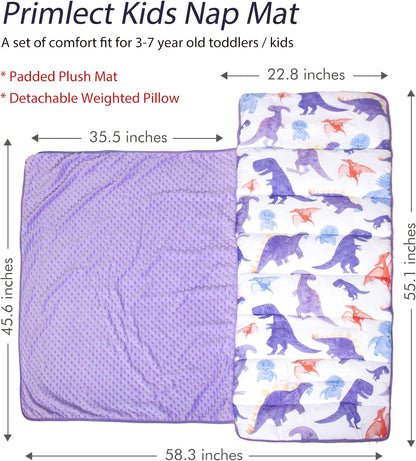 PRIMLECT Regular Nap Mat - Lilac Dinosaur