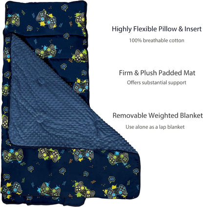 PRIMLECT Regular Nap Mat - Blue Gamepad