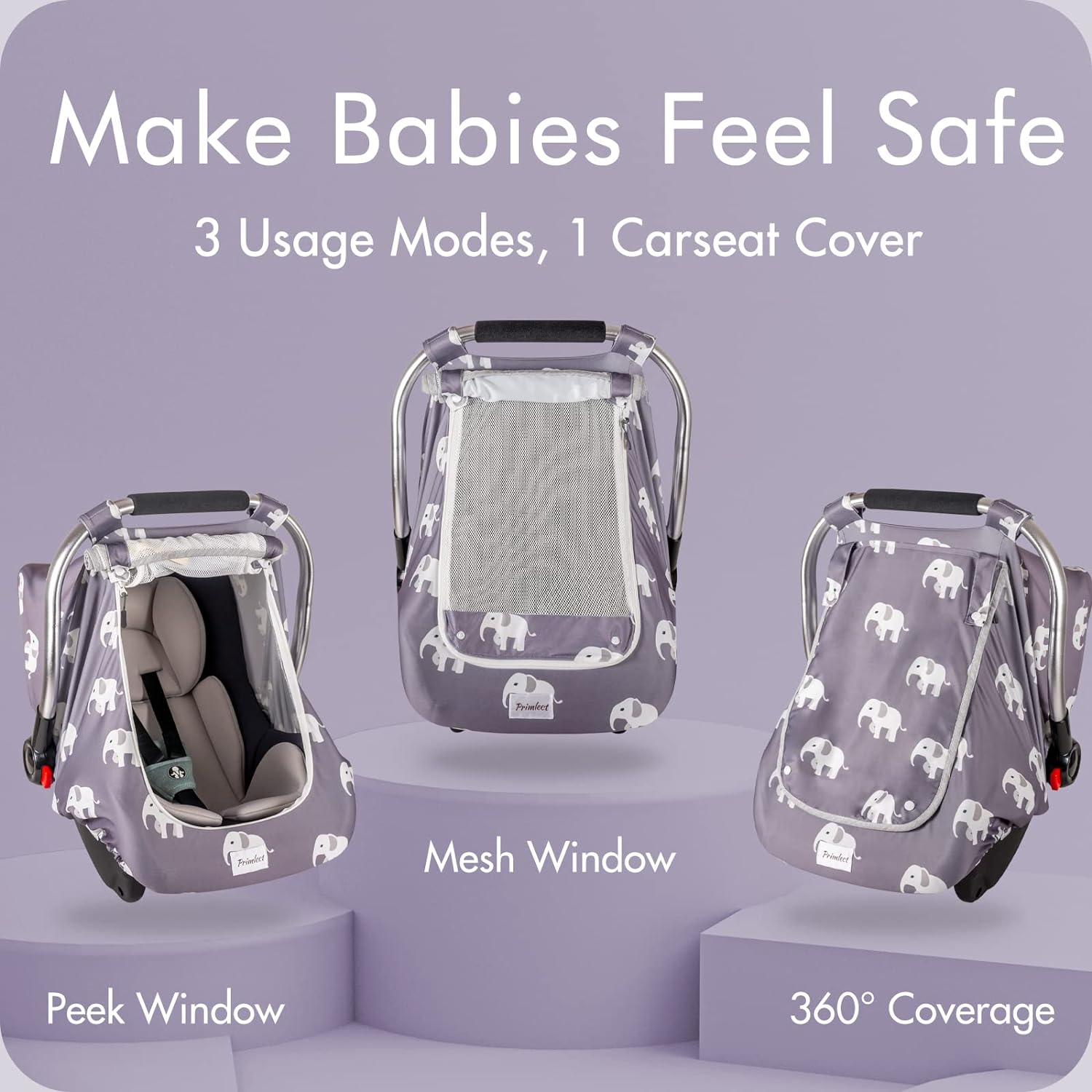 Baby Car Seat Cover - Elephant Car