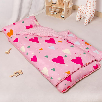 PRIMLECT Regular Nap Mat - Pink Hearts