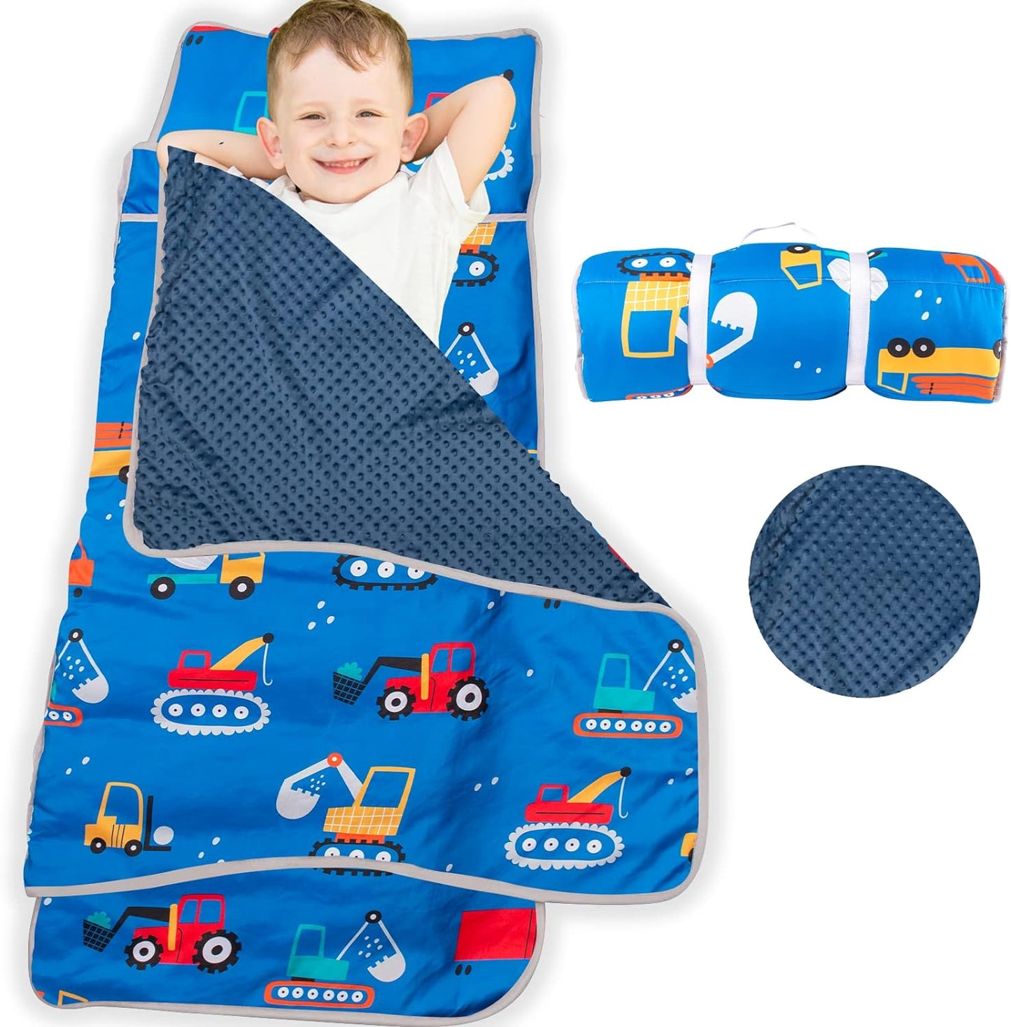 PRIMLECT Regular Nap Mat - Blue Excavator