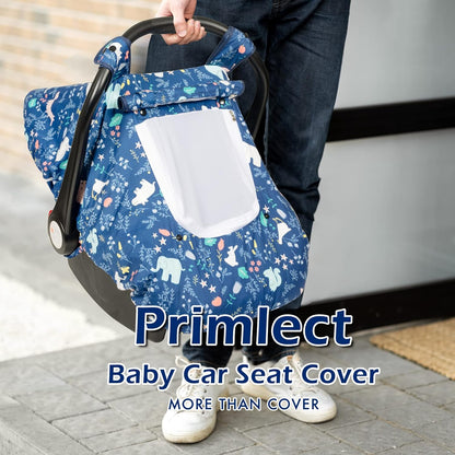 PRIMLECT Baby Car Seat Cover - Blue Animal