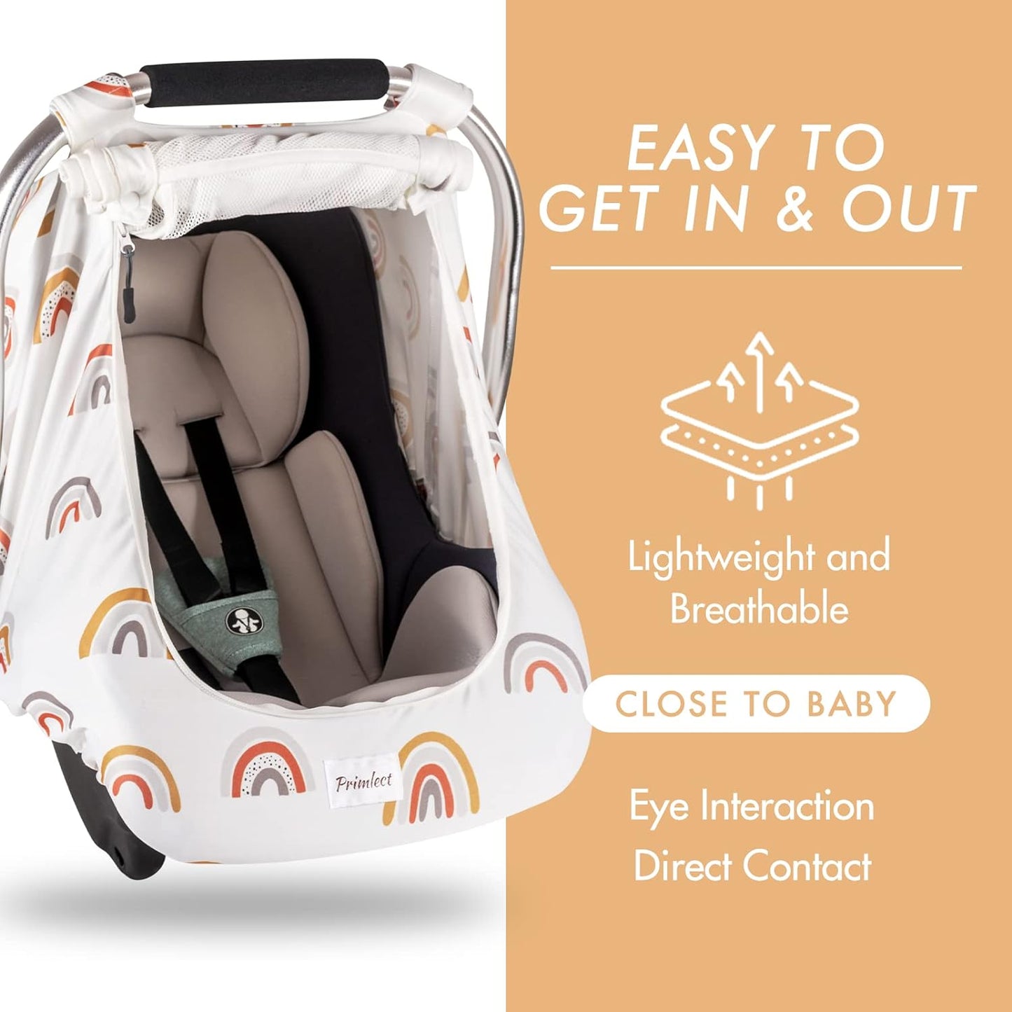 PRIMLECT Baby Car Seat Cover - Boho Rainbow