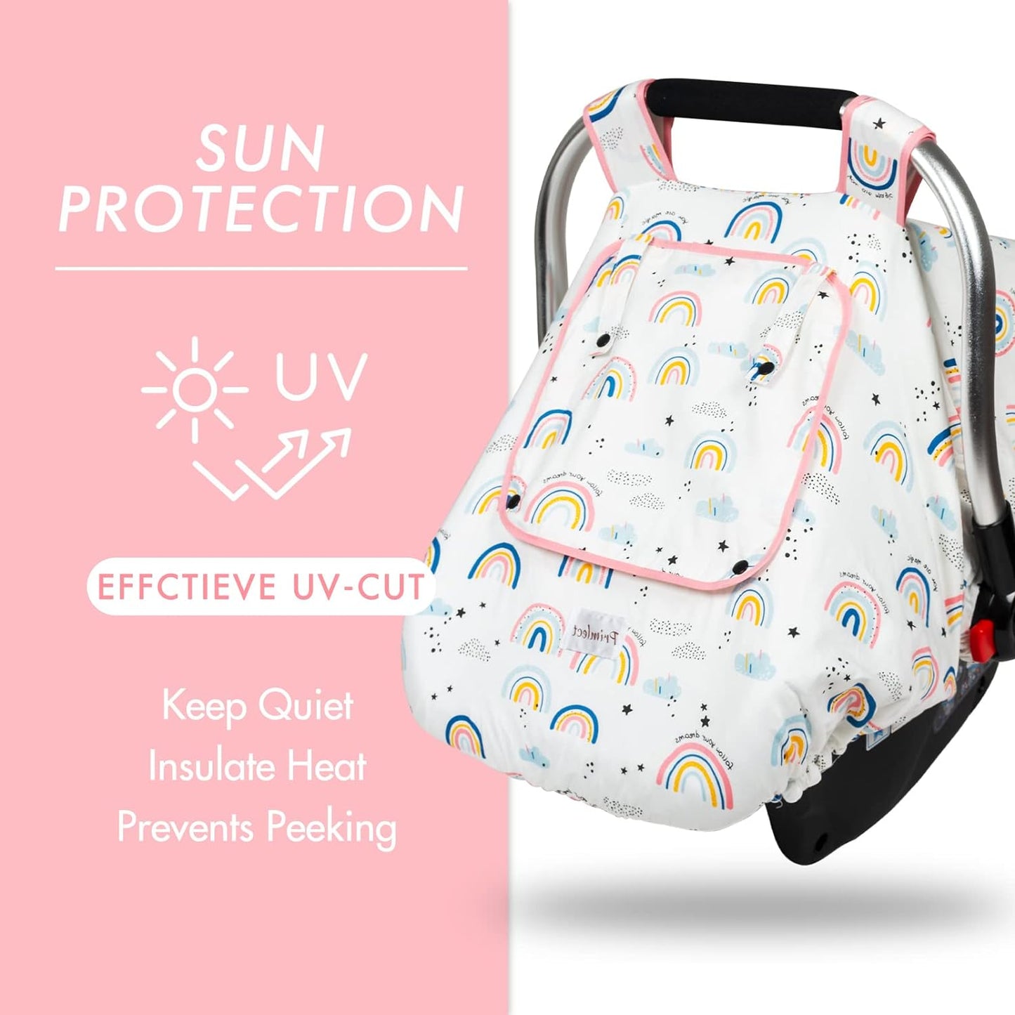 PRIMLECT Baby Car Seat Cover - Rainbow