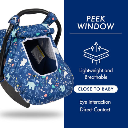 PRIMLECT Baby Car Seat Cover - Blue Animal