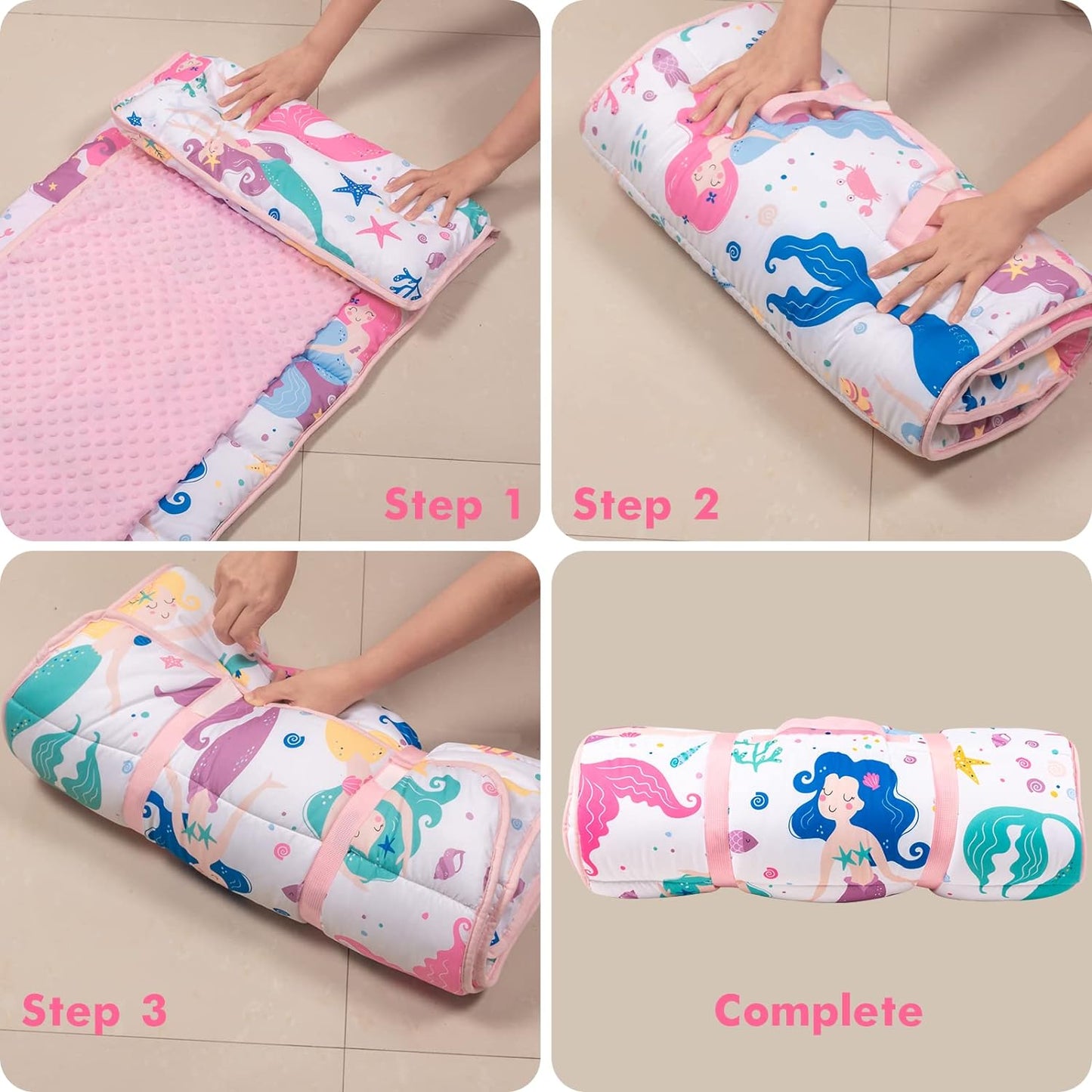 PRIMLECT Regular Nap Mat - Pink Mermaid