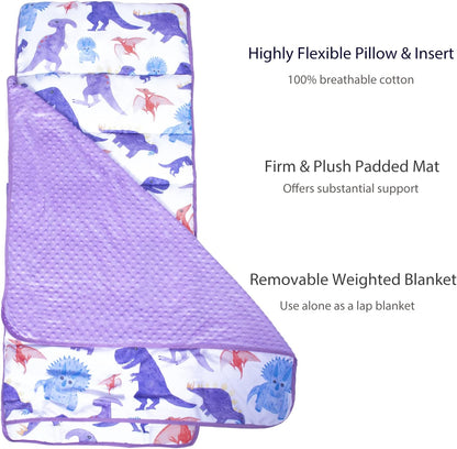 PRIMLECT Regular Nap Mat - Lilac Dinosaur