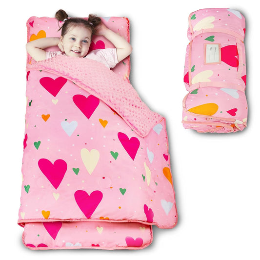 PRIMLECT Regular Nap Mat - Pink Hearts