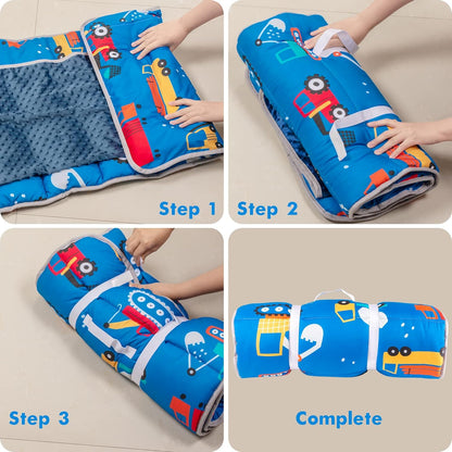 PRIMLECT Regular Nap Mat - Blue Excavator