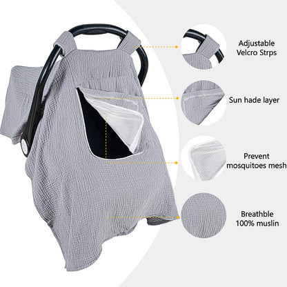 PRIMLECT Baby Car Seat Cover - Grey