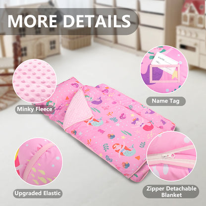 PRIMLECT Nap Mat with removable blanket  - Pink Mermaid