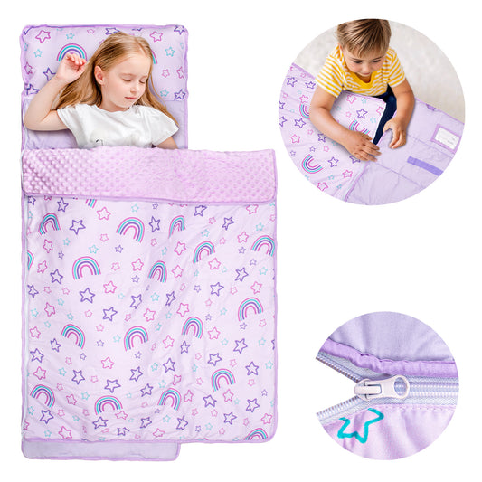 Primlect Detachable Blanket Nap Mat - Purple Rainbow