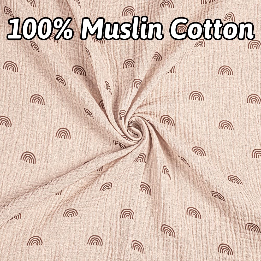 Muslin Baby Car Seat Cover - Boho Rainbow