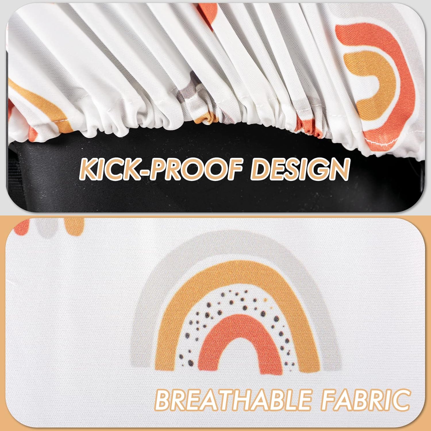 Baby Car Seat Cover - Boho Rainbow