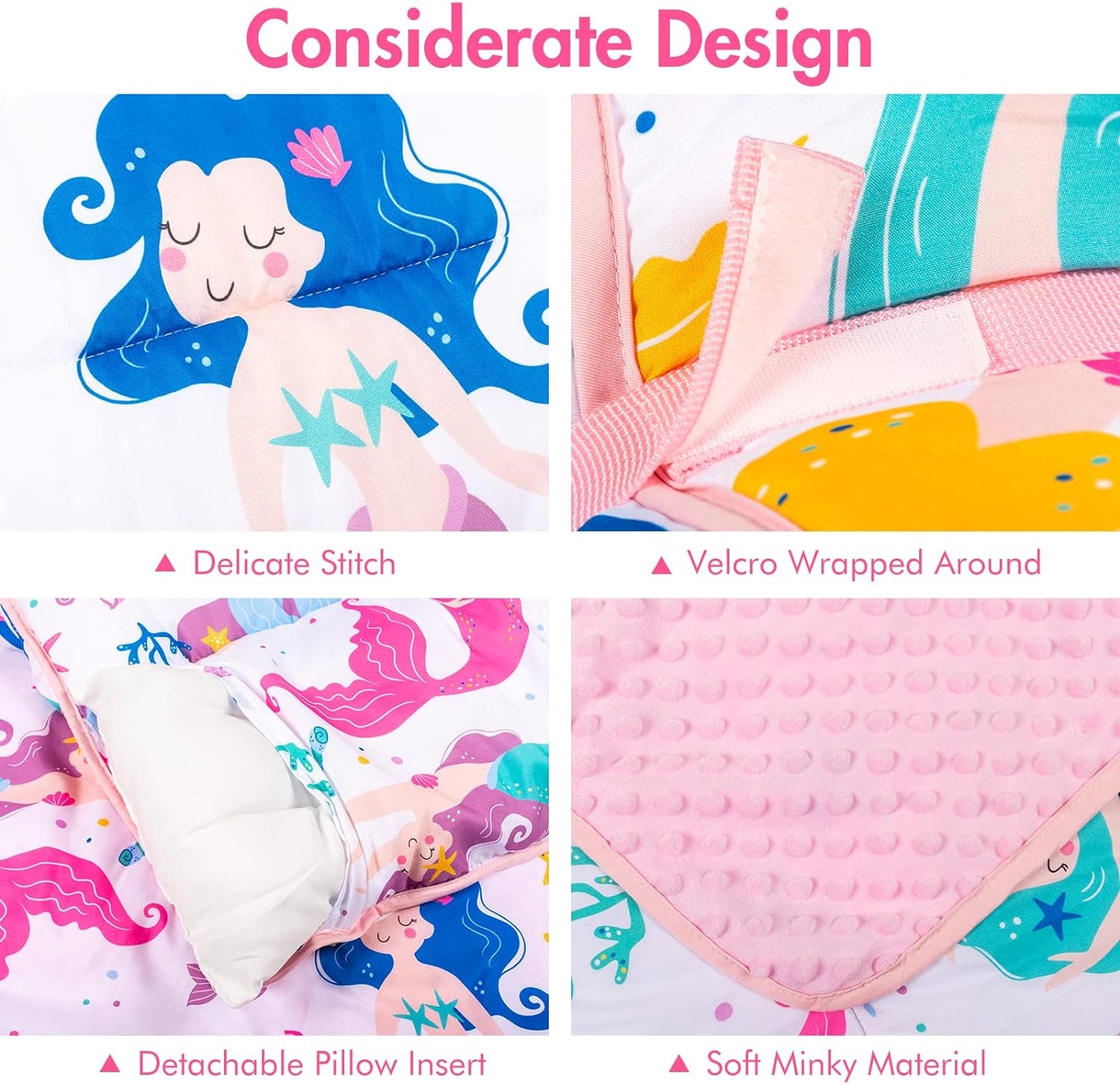 PRIMLECT Regular Nap Mat - Pink Mermaid