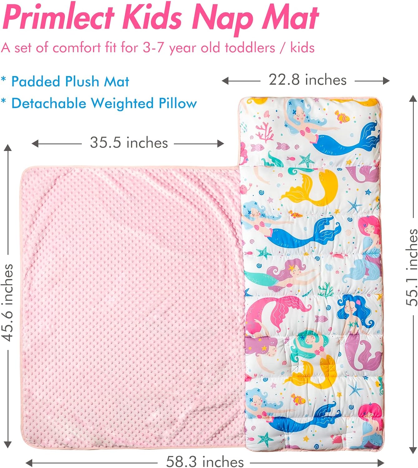 PRIMLECT Regular Nap Mat - Pink Mermaid