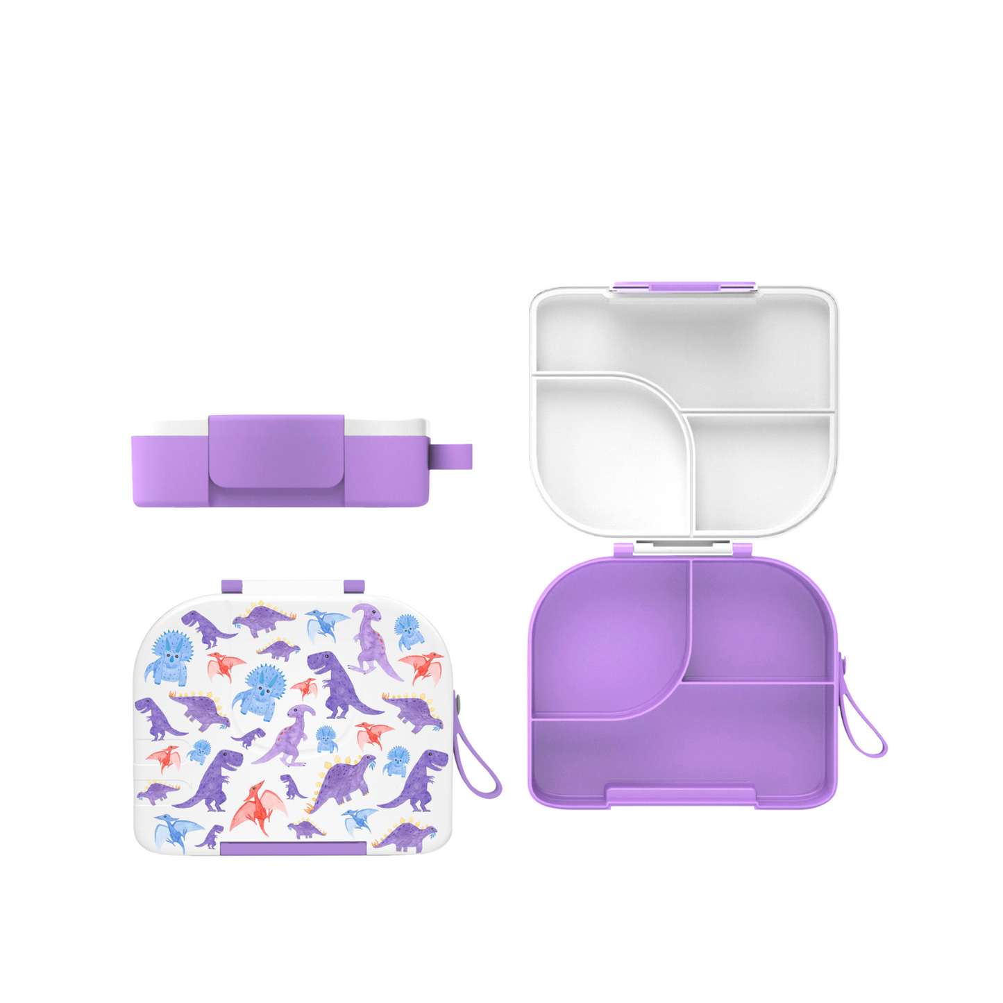 Primlect Bento Box-Purple Dinosaur