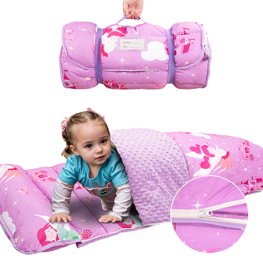 PRIMLECT Nap Mat with Removable Blanket  - Purple Fairies