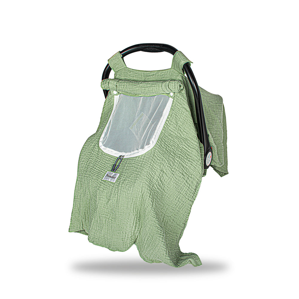 PRIMLECT Muslin Car Seat Cover - Green