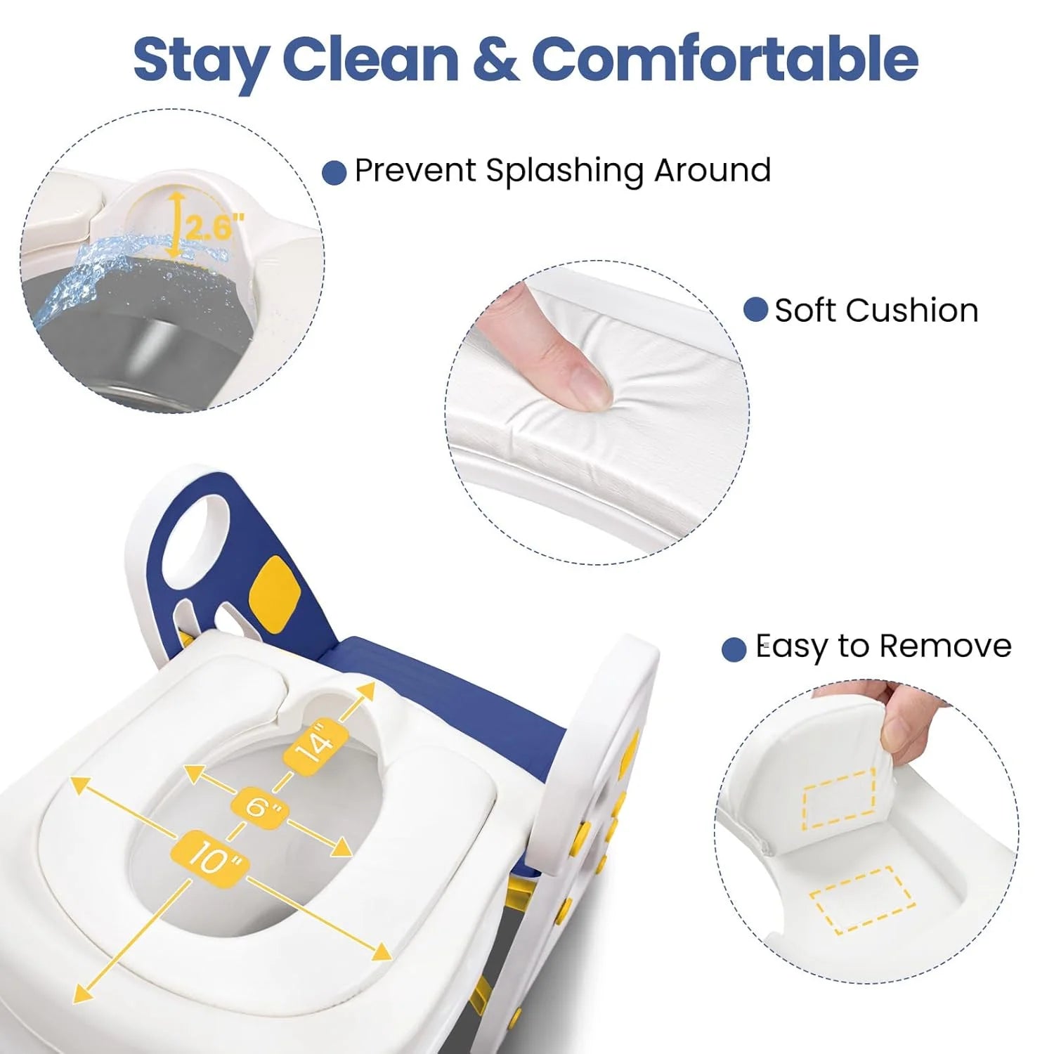 PRIMLECT Potty Training Toilet Seat & Toddler Step Stool - Blue