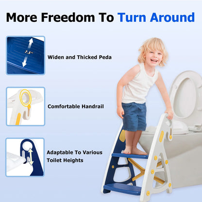 PRIMLECT Potty Training Toilet Seat & Toddler Step Stool - Blue