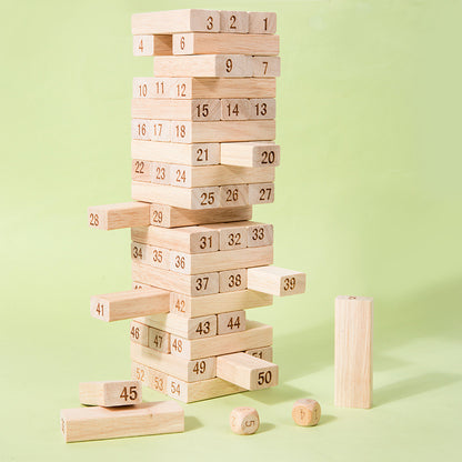 Primlect Early Learning Wooden Rubberwood Jenga