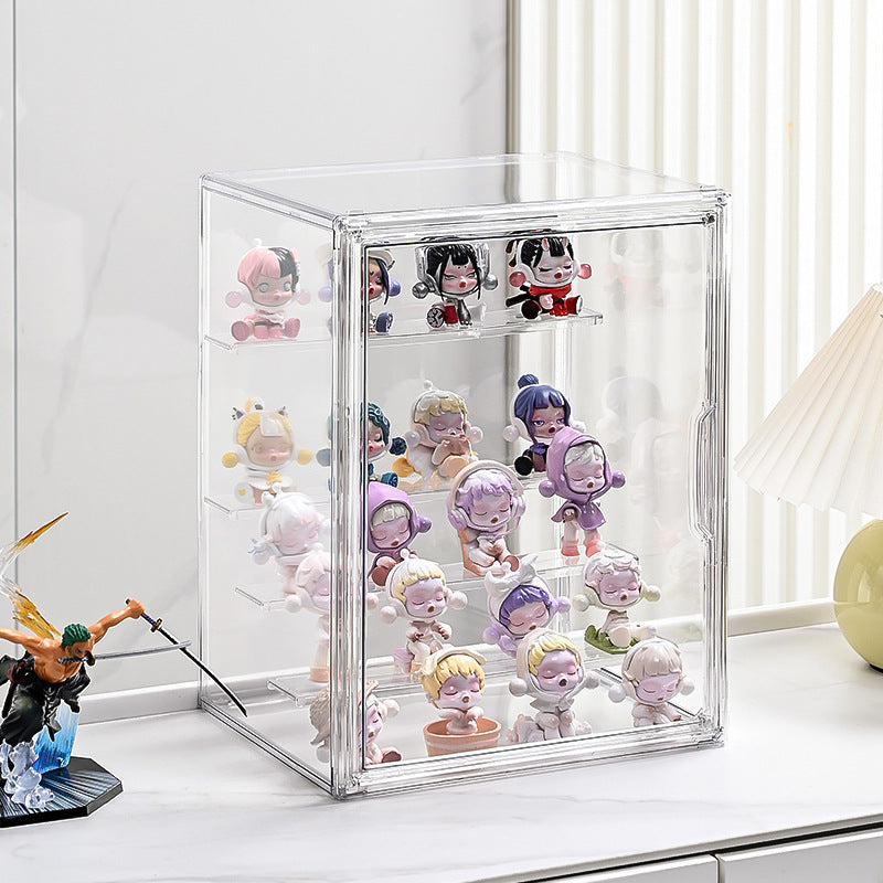 Clear Dustproof Display Case for Figures – Acrylic Organizer Box for Mini Dolls, Anime Blind Boxes