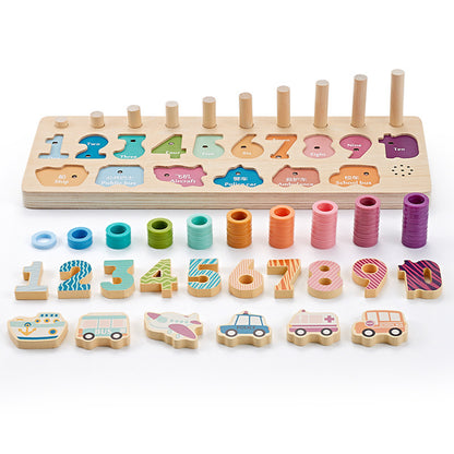 Wooden Nail Board Puzzle for Toddlers 3-6 – Montessori Educational Toy for Hand-Eye Coordination & Logical Thinking