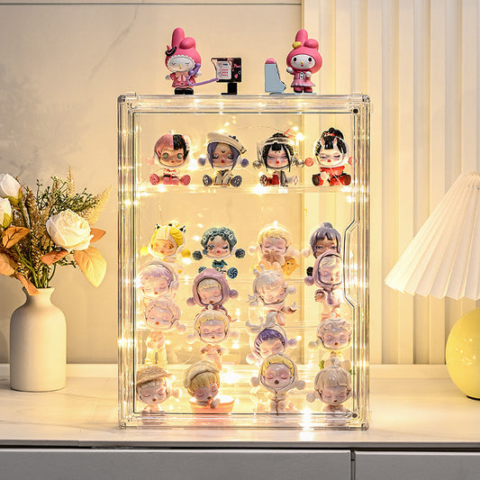 Clear Dustproof Display Case for Figures – Acrylic Organizer Box for Mini Dolls, Anime Blind Boxes