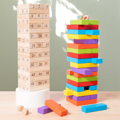 Primlect Early Learning Wooden Rubberwood Jenga