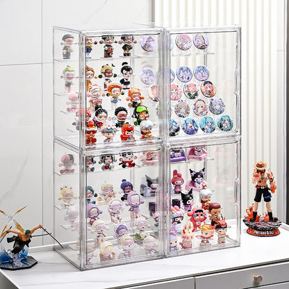 Clear Dustproof Display Case for Figures – Acrylic Organizer Box for Mini Dolls, Anime Blind Boxes