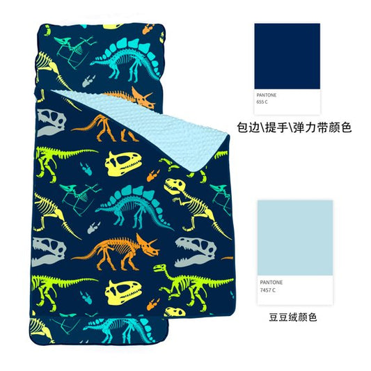 PRIMLECT Portable Nap mat - Blue Dinosaur