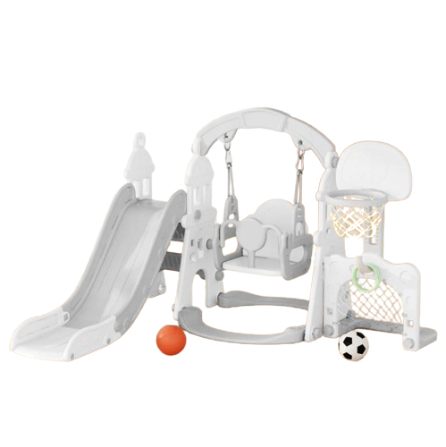 PRIMLECT 5-in-1 Toddler Slide and Swing Set