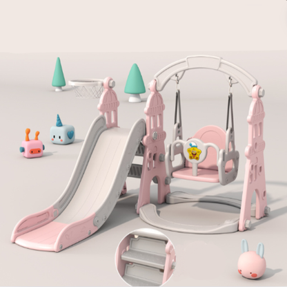 PRIMLECT 5-in-1 Toddler Slide and Swing Set