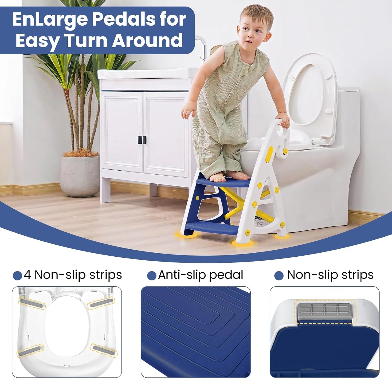 PRIMLECT Potty Training Toilet Seat & Toddler Step Stool - Blue