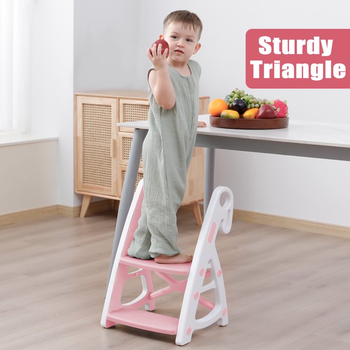 PRIMLECT Potty Training Toilet Seat & Toddler Step Stool - Light Pink