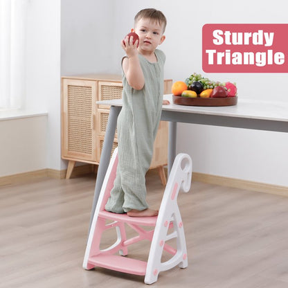 PRIMLECT Potty Training Toilet Seat & Toddler Step Stool - Light Pink