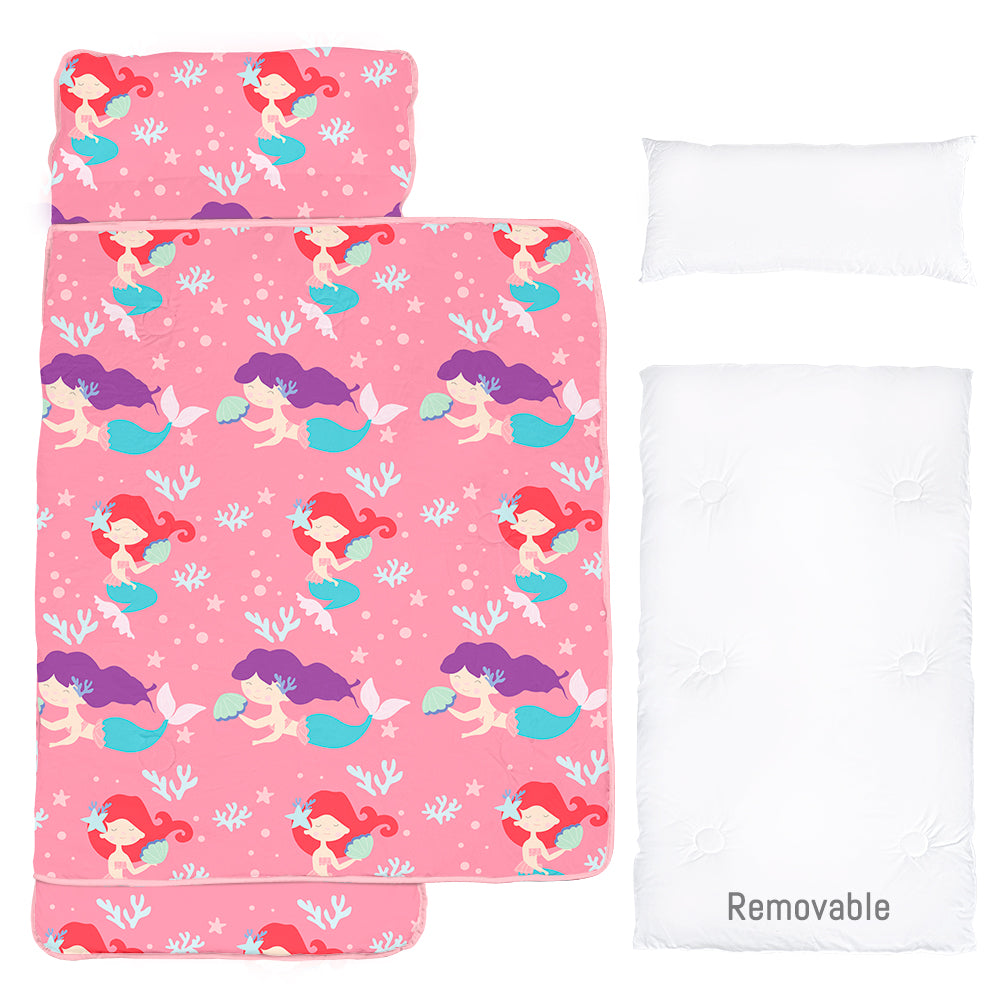 PRIMLECT Nap Mat with Removable Pad - Pink Mermaid