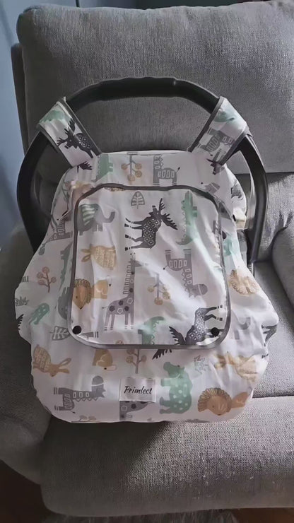 PRIMLECT Baby Car Seat Cover - Grey Boho